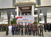 Dandim 0614/Kota Cirebon Hadiri Upacara HUT Bhayangkara Ke-78 Tingkat Polres Cirebon Kota