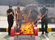 Hadiri Pemusnahan Barang Bukti, Pj. Bupati Dukung APH Berantas Narkotika di Muara Enim