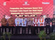 Kapolres Majalengka Pimpin Penyerahan Personil Walpri untuk Calon Bupati dan Wakil Bupati di KPU