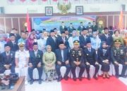 Pjs Bupati Labuhanbatu bacakan Surat Mendagri di Sidang Paripurna di Gedung DPRD jalan SM Raja