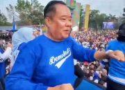 Puluhan Ribu Masyarakat Hadiri Senam Sehat Seduluran HUT Partai Demokrat ke-23 : HDCU Targetkan Kemenangan 70 Persen di Kabupaten Muara Enim