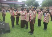 Sat Binmas Polres Brebes dalam pembukaan Perkemahan Saka Bhayangkara Polres Brebes