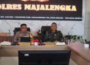 Kapolres Majalengka Didampingi Dandim 0617 Ikuti Vicon Pimpinan Bapak Kapolri Pengamanan Pungut Hitung Suara Pilkada