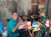 Babinsa Adi Dharma Serda Taibun Berikan Bantuan Sembako kepada Warga Kurang Mampu