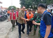 Babinsa Sambut Pj Bupati Tinjau Pasca Banjir Semalam