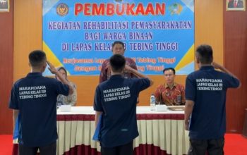 Sinergisitas Untuk Pemulihan Dan Reintegrasi Sosial, Lapas Tebing Tunggi Gelar Rehabilitasi Bersama BNNK
