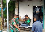 Babinsa Sunyaragi Gelar Binkomsos Bersama Ojol, Ajak Jaga Kondusifitas Kota Cirebon