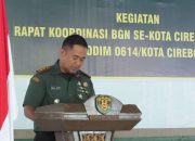 Kodim 0614 / Kota Cirebon Gelar Rapat Koordinasi BGN Se-Kota Cirebon