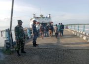 Kodim 0719/Jepara Laksanakan Bakti Teritorial Prima, Pantau Keberangkatan KMP Siginjai dari Karimunjawa