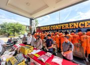 Polresta Cirebon Ungkap 24 Kasus Tindak Pidana dan Amankan 31 Tersangka