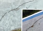 Baru Sebulan Senderan Sungai Kedung Pane Sudah Retak dan Terancam Roboh, Konsultan Proyek DPUTR Kota Cirebon Dipertanyakan