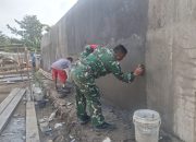 Babinsa Kecapi Bersama Warga Kebut Pembangunan Koperasi Merah Putih