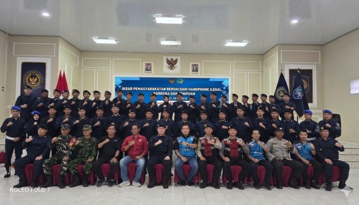 Lapas Muara Enim Melaksanakan Kegiatan Ikrar Pemasyarakatan Bersih dari Handphone Ilegal, Narkoba, dan Penipuan