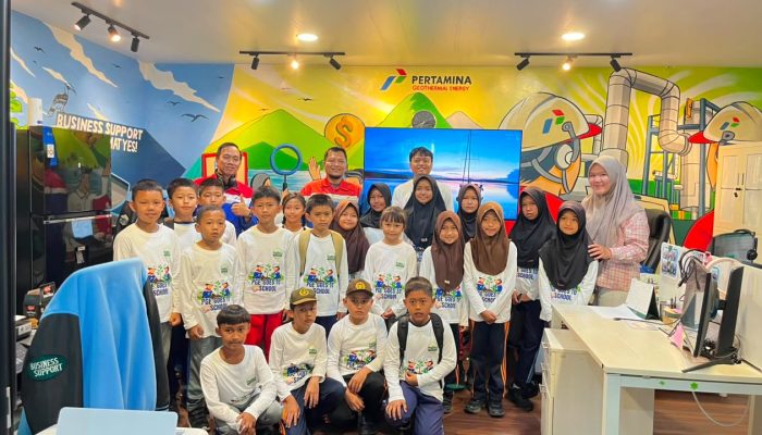 PGE Area Lumut Balai Rayakan Hari Anak Nasional dengan Edukasi Panas Bumi ke Siswa SD