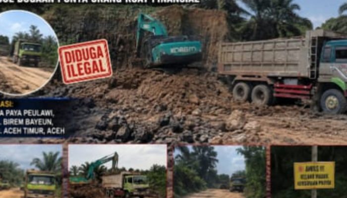 Galian C Diduga Ilegal di Birem Bayeun Masih Beroperasi, Warga Pertanyakan Konsistensi Penegakan Hukum