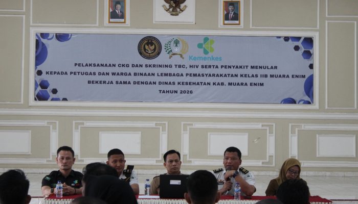 Lapas Muara Enim Gelar CKG dan Skrining TBC, HIV, serta Penyakit Menular bagi Petugas dan Warga Binaan