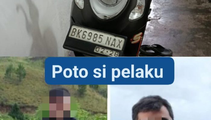 Modus Ingin Mengambil Uang, Pria Diduga Larikan Sepeda Motor Scoopy Warga Jalan K.F. Tandean Tebing Tinggi