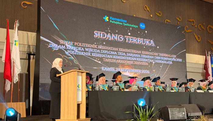 Hadiri Wisuda Poltekkes Kemenkes Tasikmalaya, Wakil Wali Kota Tekankan Pelayanan Kesehatan yang Berintegritas