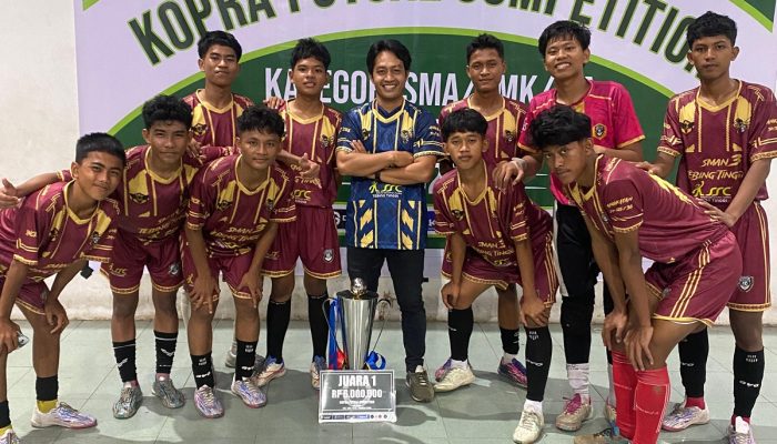 SMA Negeri 3 Tebing Tinggi Raih Juara 1 Liga KOPRA Futsal Competition Se-Sumatera Utara