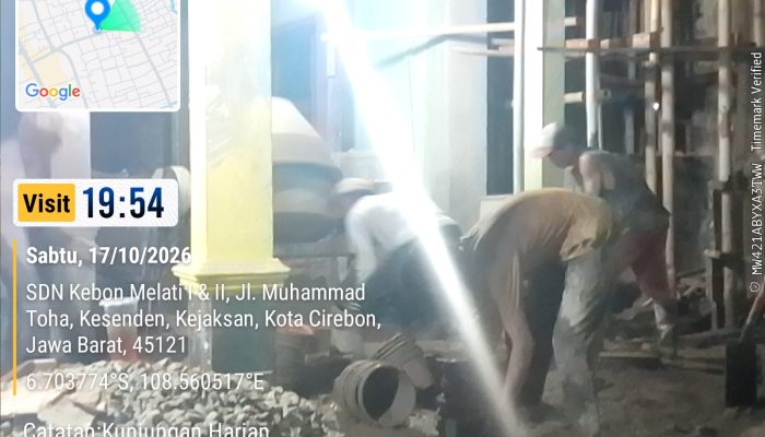 Pengecoran Malam Hari di Proyek Revitalisasi SDN 1 Kebon Melati Kota Cirebon Jadi Sorotan, Papan Informasi Dipertanyakan