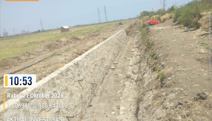 Proyek Irigasi (BBWS) Tanpa Papan Anggaran, Di Desa Japura Lor, Kecamatan Pangenan Kabupaten Cirebon
